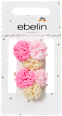 Haargummis Pompoms, rosa/gelb ebelin