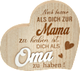 Holzaufsteller, Herz mit Spruch "Oma", natur Dekorieren & Einrichten