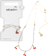 Halskette mit Perlen & Kirschen, Gold-Optik ebelin