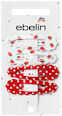 Haarclips gewellt, Erdbeere ebelin