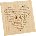 Holzschild mit Spruch "Mama", natur Dekorieren & Einrichten