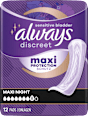 discreet Einlagen Inkontinenz Maxi Nacht Vorteilspack (4x12 St) always