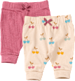 Leggings mit Kirschen-Muster & Mitwachsfunktion, rosa + beige, Gr. 62 ALANA
