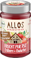 Fruchtaufstrich Erdbeere + Rhabarber Frucht Pur 75% ALLOS
