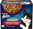Nassfutter Katzen, Crunchy Geschmacksvielfalt vom Land, Multipack (20x85g + 2x40g) Felix