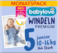 Windeln Premium Gr. 5 junior (10-16 kg), Monatspack babylove