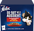 Nassfutter Katze, Geschmacksvielfalt vom Land in Gelee,Multipack (24x85 g) Felix