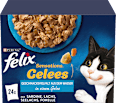 Nassfutter Katze, Sensations Gelée - Geschmacksvielfalt aus dem Wasser, Multipack (24x85  g) Felix