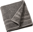 Handtuch aus Frottee grau (50x100 cm), GOTS-zertifiziert  ebelin
