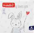 Papierové servítky Somebunny loves you, 25 x 25 cm Profissimo