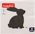 Салфетки Черно зайче, 3-пластови, 25 x 25 cm Profissimo