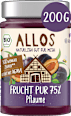 Fruchtaufstrich, Frucht Pur Pflaume 75% Frucht ALLOS