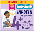 Windeln Premium Gr. 4+ Maxiplus (9-15 kg) Jumbopack babylove