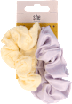 Scrunchie gumice za kosu – žuta i ljubičasta s-he stylecollection