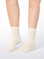 Crew Socken mit Herz-Motiv weiß Gr. 39-42 nur die