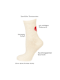 Crew Socken mit Herz-Motiv weiß Gr. 39-42 nur die