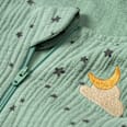 Schlafsack 1 TOG aus Musselin mit Stern-Muster, grün, 100 cm ALANA