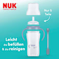 Trinklernflasche Perfect Match mit Strohhalm, Pinguin, 8+ Monate  NUK