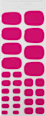 UV Nagelfolien Pediküre Raspberry Maniko