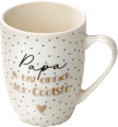 Kaffeebecher "Papa du bist einfach der Coolste", weiß/gold/schwarz BOLTZE