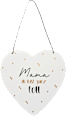 Metallherz mit Spruch "Mama du bist ganz toll", weiß/gold/schwarz BOLTZE