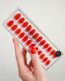 Künstliche Nägel, Soft Gel Press Ons Fire Short Round Doonails