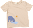 T-Shirt mit Nilpferd-Muster, beige, Gr. 80 ALANA