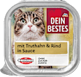Nassfutter Katze mit Rind & Truthahn in Sauce Dein Bestes