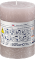 Kerze rustik 100/68 helles taupe Profissimo