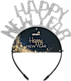 Haarreif Happy New Year silber ebelin