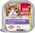 Nassfutter Katze mit Lachs & Forelle in Sauce Dein Bestes