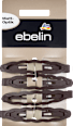 Gewellte Haarspangen braun Matt-Optik ebelin