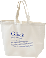 Strandtasche "Glück", weiß/blau Vito & Joe