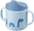 Trinklernbecher aus Polypropylen blau, ab 6. Monat babylove