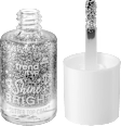 Glitter Top Coat Nagellack Shine Bright silber 010 Promo trend !t up