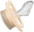 Schnuller Air Silikon anatomisch, braun/grün, Gr.2, 5-18 Monate babylove