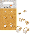 Ohrstecker Schmetterlinge & Perlen, Gold-Optik ebelin