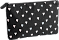 Kosmetiktasche schwarz mit bunten Herzen Vito & Joe