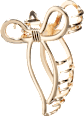 Haarklammer Metall Gold-Optik Schleifenform Langhaarmädchen