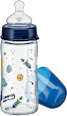 Babyflasche Weithals aus Glas, blau, von Geburt an, 240 ml babylove