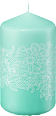 Свещ с декоративен печат, цвят мента Profissimo