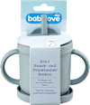 Snack- und Trinkbecher 2in1 Silikon blau babylove