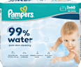 Vlažilni robčki 99 % Water, 3 × 60 Pampers
