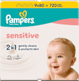 vlhčené ubrousky Sensitive 9x80 ks Pampers
