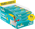 vlhčené ubrousky Fresh & Clean 9x80 ks Pampers