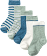 Socken mit Streifen-Muster, grün + blau + weiß, Gr. 31/33 ALANA
