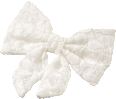 Patentspange Schleife mit Spitze, weiß ebelin
