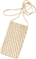 Handytasche gehäkelt, beige ebelin