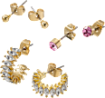 Ohrstecker Strass, Gold-Optik ebelin
