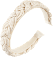 Haarreif geflochten, creme ebelin